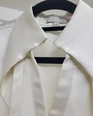 Alternative view of The White "Gladiator" Tie-Neck Shell