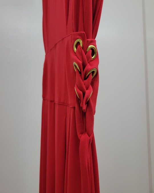 Vibrant Red Sleeveless Jumpsuit - Image 2