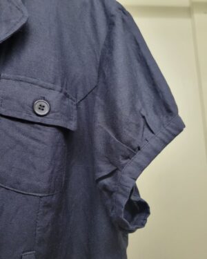 Alternative view of Navy Short Sleeve Utility Safari Jacket - Size 2X