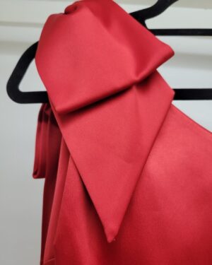 Alternative view of Sophisticated One-Shoulder Satin Cocktail Dress