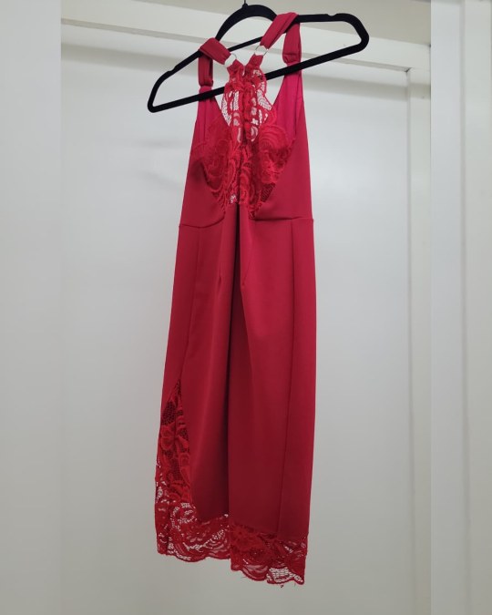 Sultry Red Lace Cocktail Mini - Image 3