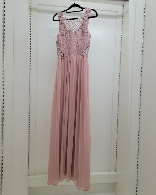 City Studio Lace & Lattice Maxi