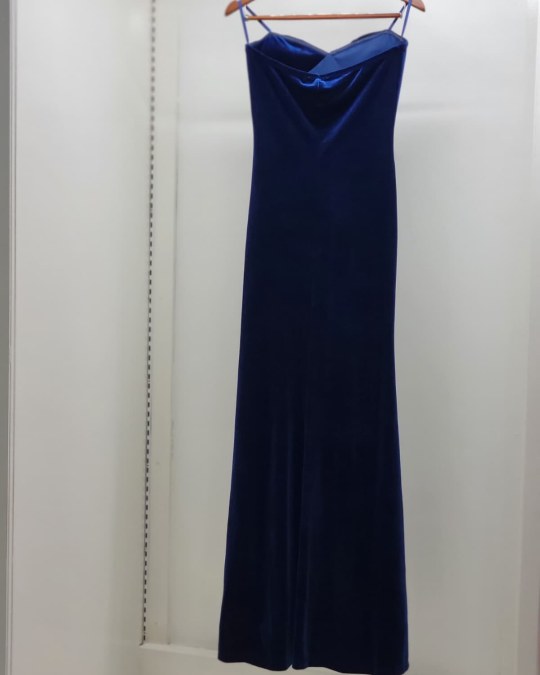 Cefian Blue Strapless Velvet - Image 2