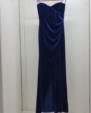 Cefian Blue Strapless Velvet