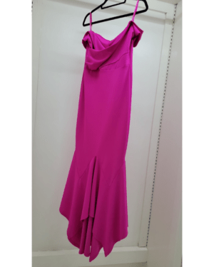 Marina Fuchsia Off-Shoulder Mermaid Gown