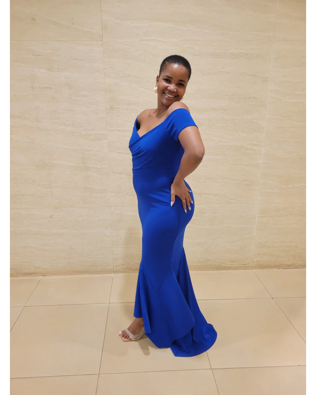 Off-Shoulder Mermaid Gown - Image 4