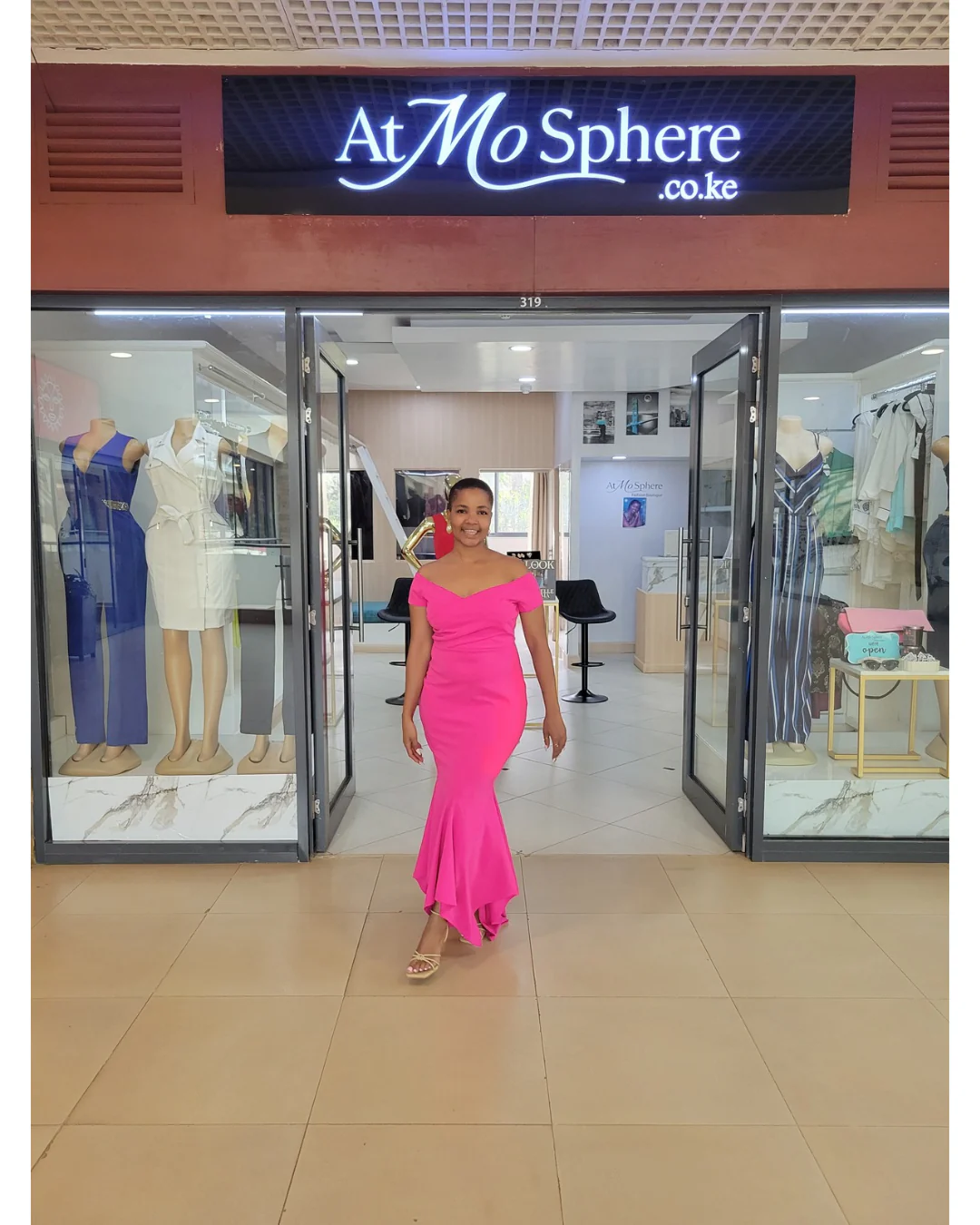 Off-Shoulder Mermaid Gown - Image 3