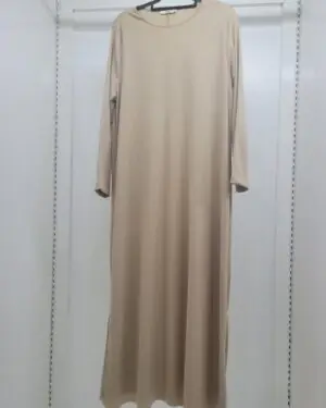 Elegant Beige Long-Sleeve Maxi Dress by Bym Fashion