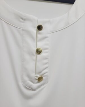 Alternative view of Jones Studio Plus Size White Henley Sleeveless Blouse
