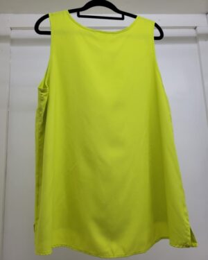 Alternative view of TIME and TRU Women's Sleeveless High-Low Tank Top - Neon Lime