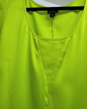 Alternative view of Worthington Sleeveless V-Inset Blouse - Neon Lime