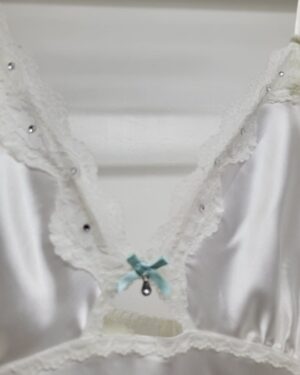 Alternative view of Ivory satin slip