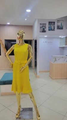 London Times Sleeveless Belted Midi Dress