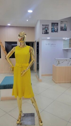 London Times Sleeveless Belted Midi Dress