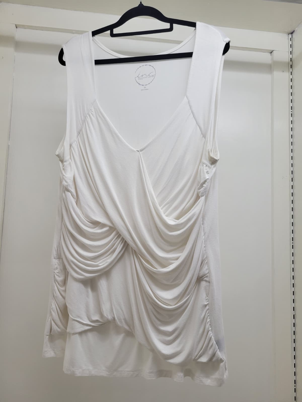 INC International Concepts Woman Drape Front Sleeveless Top